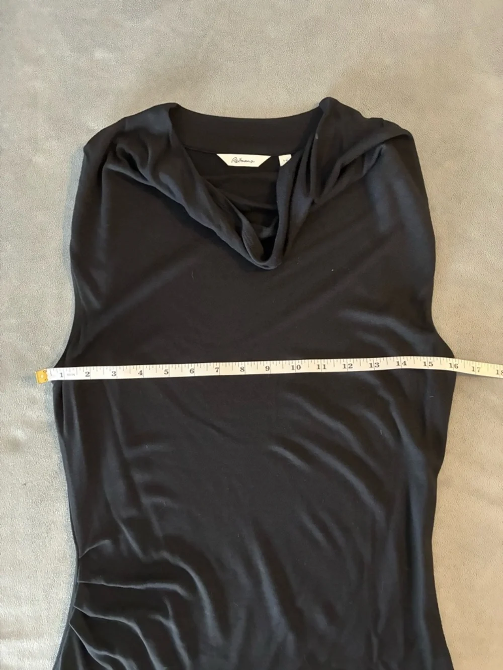 Sleeveless Black Cowl Neck Top - Picture 6 of 8